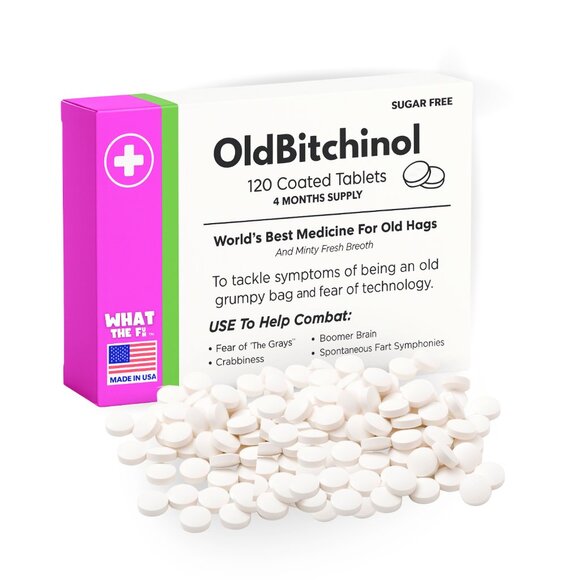 What The Fun Other - Novelty Prank Medicine Box OldBitchinol Funny Prescription Gag Gift Exchange